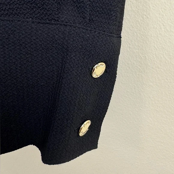 Tommy Hilfiger Black Faux Wrap Blouse - Picture 2 of 4